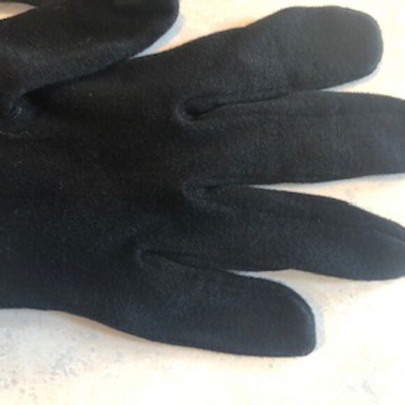 Hansen Vintage 1940s 1950s Black Rayon Opera Gloves Pearl Small-Medium Size 7 - Picture 5 of 11